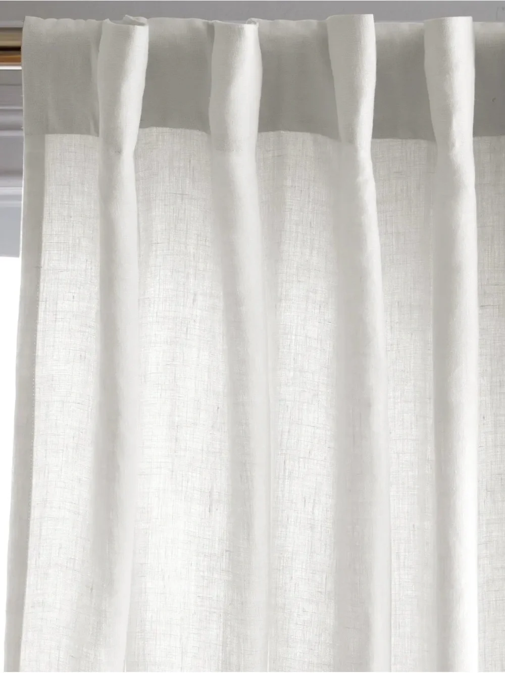 NWOT White Linen Curtain 48x84 Set - Retail $164